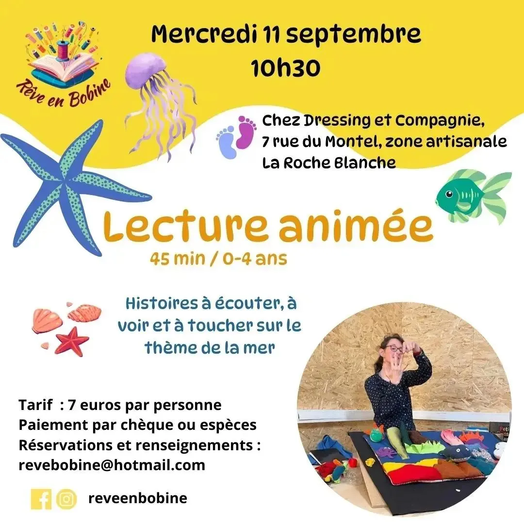 Affiche de racontée-spectacle pour enfants, Rêve en Bobine — Puy-de-Dôme