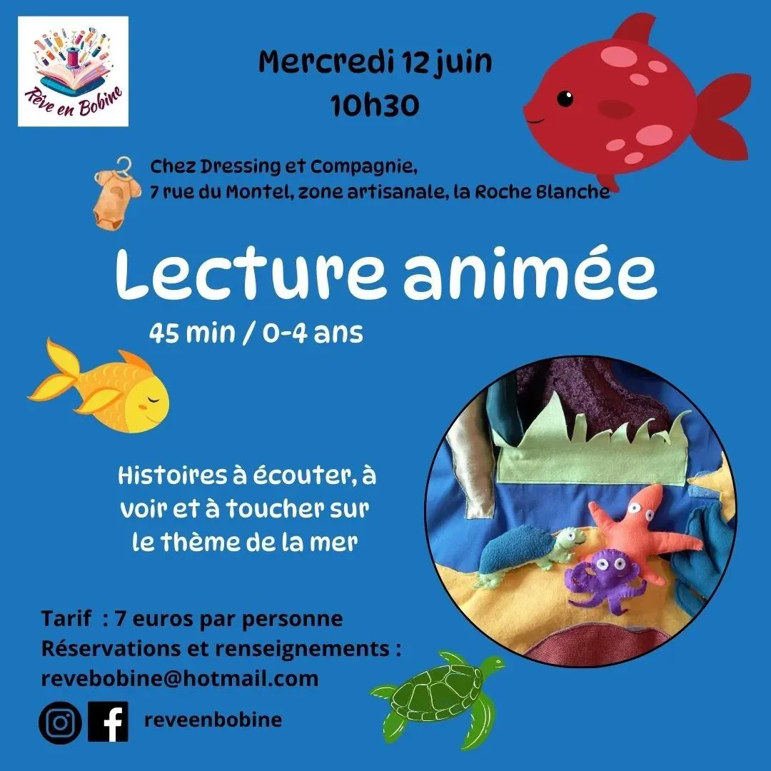 Affiche de racontée-spectacle pour enfants, Rêve en Bobine — Puy-de-Dôme