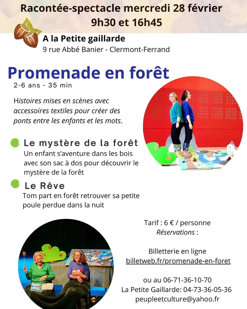Affiche de racontée-spectacle pour enfants, Rêve en Bobine — Puy-de-Dôme
