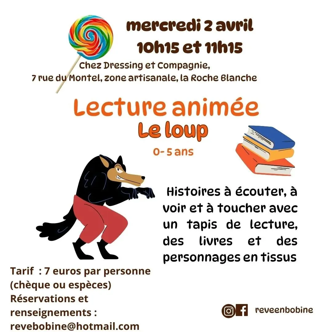 Affiche de racontée-spectacle pour enfants, Rêve en Bobine — Puy-de-Dôme